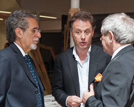 Miguel Frías, Pablo Reinoso y Hugo Petruschansky