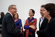El embajador de Suiza, Johann Stephan Matyassy, Teresa González Fernández, Pablo Reinoso y Adriana Rosenberg