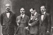 Filippo Tommaso Marinetti, Carlo Carrà, Umberto Boccioni and Luigi Russolo